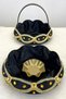 Black Velvet Shiny Stone Decorated Henna Night Tray Basket Bridal Team, Engagement, Wedding, Wedding, Promise