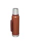 1Lt Stainless Steel Thermos - Hammertone Clay, Classic Vacuum Design - 2