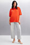 Arcadia Women's Red T-Shirt with Text Detail on the Back and Front, 100% Organic Cotton - 6
