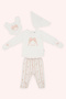 Newborn Patterned Ecru 5-Piece Hospital Discharge Set