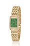 Roman Numeral Luxury Stone Vintage Women's Wristwatch Gold Green Pl-1501B3X - 3