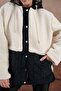 Women's Hooded Lined Quilted Detailed Plush Coat - 3