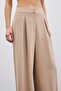 High Waist Wide Leg Pants - Beige - 6