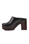 2217013y Women's Leather Heeled Slippers - 2