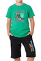 3-Piece Beach-Ball-Bro Printed Boys' Short Sleeve Double Pocket Capri Bottom-Top Set - 5