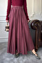 High Waist Burgundy Pleated Skirt