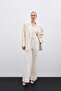 Front Single Button Long Jacket - Beige - 7