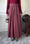 High Waist Burgundy Pleated Skirt - 2