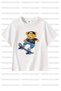 Cool Teddy Printed 3 Pack Unisex White-Black-Gray T-Shirt - 2