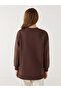 Lcw Modest Brown Crew Neck Printed Women's Sweatshirt Tunic - 4