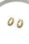 Women's Earrings 2cm Ellipse Pipe Hoop Earrings