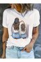 Women's Mother Daughter Theme Printed T-Shirt Oversize Loose Fit