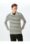Beige Men's Polo Neck Sweater - 3