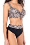 Women's Plus Size Underwire Leopard Pattern Bikini Set - 3