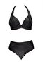 Beria Women's Half Padded Glittery Black Bikini Set - 5