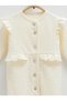 Baby Girl's Jumpsuit 100% Cotton (1-3,3-6 Months with Booties Flower Details -6-9,9-12 Months Without Booties) - 2