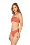 Women's Accessory Detail Tie-Detail Neck Orange Bikini Set - 4