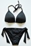 Beria Women's Triangle Half Padded Black Bikini Set - 3