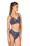Women's Plus Size Ruched Detail Leopard Patterned Bikini Set