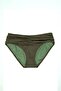 Women's Front Ruffle Detailed Green Bikini Bottom