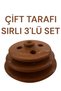 Dolma Taşı Sarma Taşı Set of 3 Kitchen Set (Complete Glazed Perforated Cover Set) / Dolma Taşı