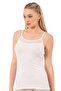 Özkan 26819 Women's Cotton Modal Tulle Detailed Thin Strap Undershirt - 3