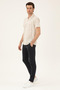 Unisex Buttoned Lycra Fabric Trousers with Elastic Waistband - 3