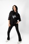 Korn Back Printed Oversize Unisex Black T-shirt - 4