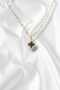 316L Steel Gold and Silver Color Zircon Stone Black Clover Model Women's Necklace - 2