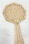 Cappuccino Floral Shiny Stone Bridal Tambourine, Wedding Henna Promise Circumcision Bachelorette with Bell 25cm, 1 Piece - 3