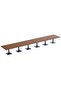 Ristoran Bar Table Square Base - 24 Seater Cocktail Bistro Table for Pub-Dark Walnut