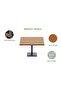 Ristoran Bar Table Square Base - 20 Seater Cocktail Bistro Table for Pub-Light Walnut - 2