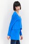 Women Scoop Neck Long Sleeve Plain Top, Blue - 3