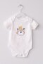 100% Organic Cotton 3-Piece Printed Short Sleeve Baby Bodysuit - 3
