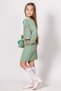 Gold Stripe Detailed Blazer Jacket Shirt Knitwear Green Skirt Suit - 3