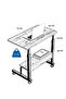 Laptop Stand with Height Adjustable Shelf - Anthracite White (with Wheels) - 2