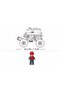 Power Bricks Series, Off-Road Vehicle Building Set 261 Pieces, with Mini Figure- Red - 5