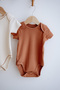 3-Piece Cotton Camisole Short Sleeve Bodysuit Set Stone/Ecru/Tile - 2