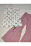 1-2-3-4 Years Cherry Printed T-shirt Spanish Leg Lycra 2-Piece Girl's Set Rose Dried - 2
