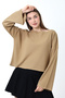Women's Spanish Sleeve Wide Neck Casual Knitwear Blouse - 3