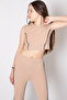 Dark Beige Girl's Taty Croplu 2 Piece Set 20246 - 2