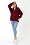 Women's Hair Braided Balloon Sleeve Loose Knitwear Cardigan - 2