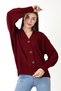 Women's Hair Braided Balloon Sleeve Loose Knitwear Cardigan - 4