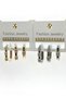 Women's Earrings Special Series 3 Row Size Ellipse Model Line Zircon Stone Tarnish Resistant Earrings - 2