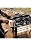 Hand-cranked Air Blower Barbecue Fan Mini Portable BBQ Grill Fire Bellows Picnic Camping Accessor... - 4