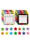 10 sets of classroom reward charts, 2 designs, with 600 star stickers for classroom instruction o...