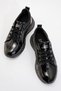 Lace-Up Women's Sports Shoes Black Smoke - 5