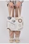 |   Women's Bag |   Canvas |   Large Size |   Lined |   Snap Fastener |   Inner Pocket |   Retro |   Casual