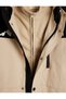 Hooded Pocket Detail Wind Cover Water Repellent Ski Jacket and Fleece Vest - 7