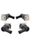 Universal Motorcycle 4Pcs Black Saddlebag Lever Lock Bolts & Nuts Kit For Harley CVO Touring Dyna... - 5